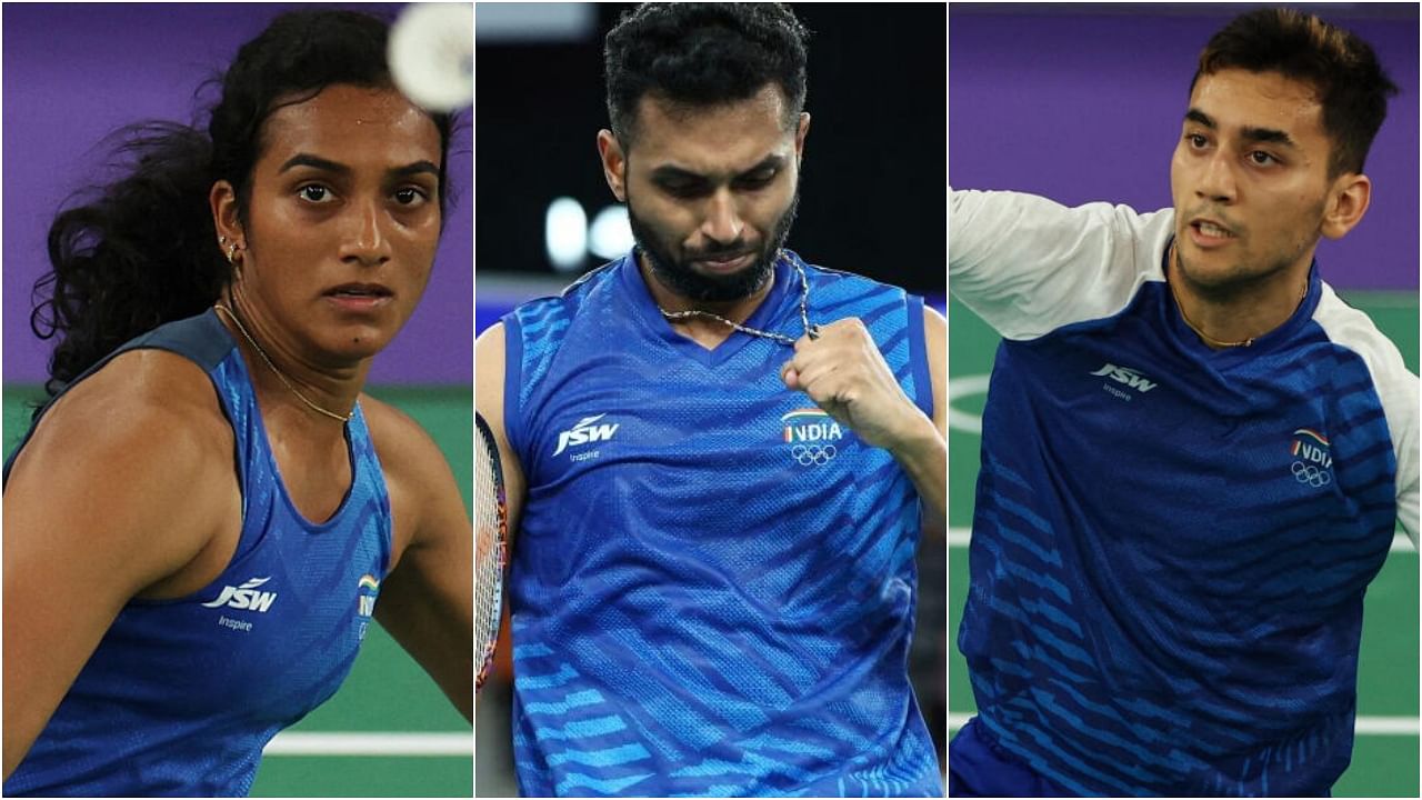 <div class="paragraphs"><p>PV Sindhu, Prannoy Roy and Lakshya Sen.</p></div>